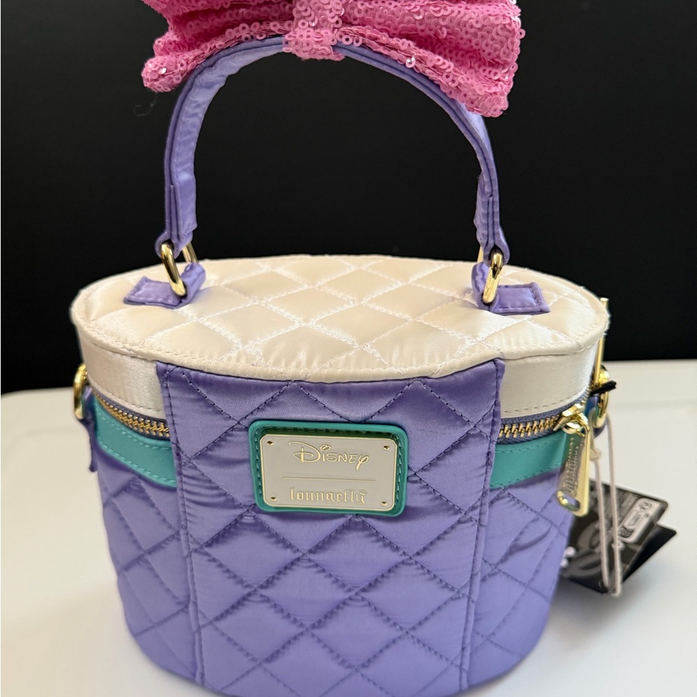 Loungefly Daisy Duck Purple and Cream Quilted Mini Bag
